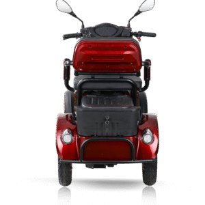 Achteraanzicht vierwiel scootmobiel met LED-verlichting