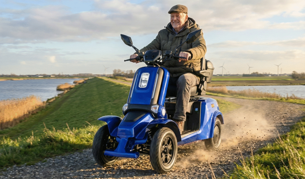 Elektrische scootmobiel voor veilig en comfortabel rijden buitenshuis