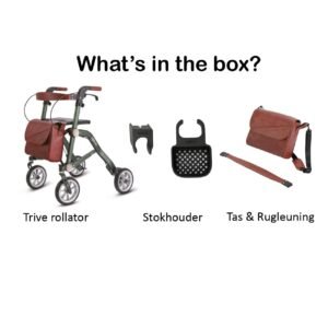 Uplivin Trive 1 Step Rollator — 1-second dubbelvouwend - Afbeelding 17